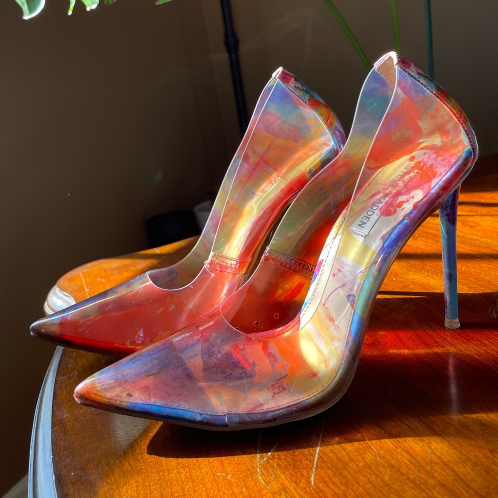Steve Madden Multicolor Transparent Heels